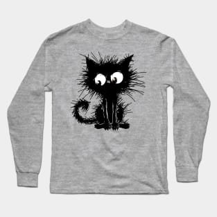 black cute kitten Long Sleeve T-Shirt